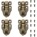4pcs fermeture de malle et coffre, r�tro fermoir boite en bois, loquet � bascule, avec vis pour bijoux ...