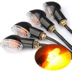 4pcs indicateurs de moto mini clignotants lumi�res 12v �tanche universel pour moto scooter quad cruiser ...