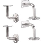 4pcs inoxydable supports, support mural en acier inoxydable, support mural fixation tringle, balustrade ...