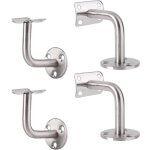 4pcs inoxydable supports, support mural en acier inoxydable, support mural fixation tringle, balustrade ...