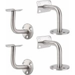 4pcs inoxydable supports, support mural en acier inoxydable, support mural fixation tringle, balustrade ...