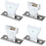4pcs m�canisme de verrouillage � corde pivotante en plastique blanc, poulie de retour de corde et support ...