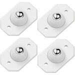 4pcs mini roulettes pivotantes auto - adh�sives en acier inoxydable, 360 �mini roulettes silencieuses ...