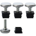 4pcs pieds de meuble r�glables pied nivellement patin jambe pied table chaise 20 x 20mm carr� tube insert ...