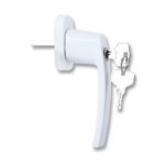 4pcs poign�es de fen�tre verrouillable � cl� en aluminium blanc poign�e de porte de balcon windows avec ...