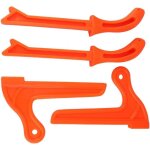 4pcs poussoirs en plastique pour s�curit�, accessoires de scie � table pour travail du bois (orange)