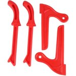 4pcs poussoirs en plastique pour s�curit�, accessoires de scie � table pour travail du bois (rouge)