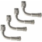 4pcs professionnel adaptateur d'extension de valve de pneu, extension de tige de valve de pneu de 90 ...