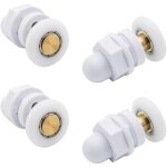 4pcs roulettes de douche roue pour porte de douche roulettes coulissantes rouleaux de porte de douche ...