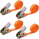 4pcs sangles de tension avec cliquet, 2, 5 cm x 2 m sangles � cliquet, sangles d'arrimage pour s�curiser ...