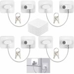 4pcs securite fenetre enfant, serrure frigo pour enfants, bloque verrou porte r�frig�rateur cabinet fen�tre ...