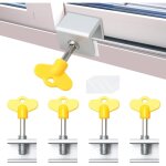 4pcs serrures pour fen�tres coulissantes, serrure fenetre coulissante, bloque porte coulissante verrou ...