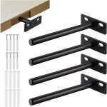 4pcs support d'�tag�re flottante, support d'�tag�re invisible en m�tal, support d? �tag�re cach� robuste, ...