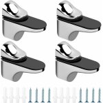 4pcs support de tablette en verre r�glables pince � verre en alliage de zinc supports d'�tag�re en verre ...