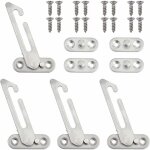 4pcs upvc serrure de fen�tre restricteur de fen�tre en acier inoxydable entreb�illeur verrou de s�curit� ...