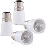 4x adaptateur de douille - convertisseur douilles b22 vers e27 - adaptateur de support de lampe culot ...