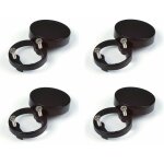 Cyclingcolors - 4x cache charni�re ronde pour vitre / verre en plastique � visser d�coration vitrine ...