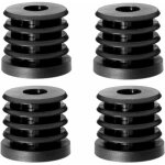 4x embout de tube rentrant rond �28mm maximum 200kg taraud� pour vis m8 pied r�glable noir meuble �tag�re ...