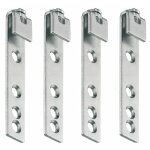 4x ferrure de suspension meuble acier zingu� � visser droit 14 x 70mm pour �l�ment haut armoire cuisine ...