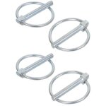 4x goupille clip acier zingu� diam�tre 7mm x longueur 43mm tondeuse tracteur motoculteur remorque