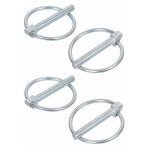 Cyclingcolors ? lot de 4 goupilles clips acier zingu� 7mm x 43mm ? accessoires pour tondeuse, tracteur, ...