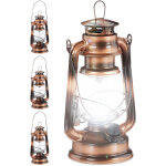 4x lampe - tempte led, lanterne retro comme dcoration de fentre ou de jardin,  piles, cuivre