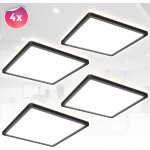 4x led plafonnier panneau indirect ultra - plat plafonnier salon couloir noir lot de 4