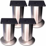 Cyclingcolors - 4x pied de meuble ajustable imitation inox meuble tv canap� buffet armoire table lit ...