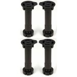 4x pied de meuble ajustable r�glable complet avec base plastique � visser capacit� 300kg v�rin plinthe ...