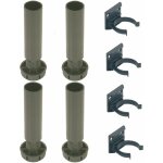 Cyclingcolors ? lot de 4 pieds de meuble cuisine v�rins r�glables 100 mm ? plage de r�glage - 12 � + ...