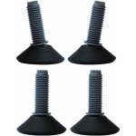 4x pied niveleur r�glable orientable inclinable m10 x 30mm pour embouts filet�s v�rin vis pied meuble ...