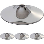4x plateau de sol pour tabouret de bar / chaise pivotante / chaise de salle � manger, chrome, � 41cm
