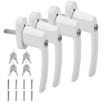 Hengda - 4x poignée de fenêtre avec serrure verrouillable alu même clé blanche Hengda - 4x poignée de fenêtre avec serrure verrouillable alu même clé blanche