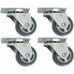 Cyclingcolors - 4x roulette meuble 30mm caoutchouc soft anti rayure gris pivotante universelle mini rouleau ...