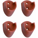 Cyclingcolors - 4x support de tringle � visser rond diam�tre 25mm en plastique meuble penderie armoire ...
