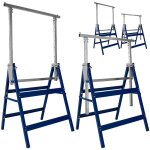 4x trteaux tlescopiques max. 200 kg hauteur rglable 81  130 cm lot de 4 bricolage, travaux - deuba ...