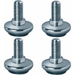 4x v�rin vis filetage m10 x 19mm plateau acier avec patin plastique pied meuble table chaise cuisine