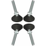 4x vis de pied meuble v�rin articulation � bille en acier galvanis� zingu� et plateau de pied en plastique ...
