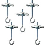 5 crochets plafond m4 inox pour suspension plantes, fixation murale robuste, chevilles pour parois creuses, ...