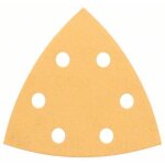5 feuilles abrasives c470 bosch pour ponceuses delta 93 mm best for wood and paint 6 trous / grain:80 ...