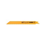 Dewalt ? lame de scie sabre 203 mm ? dt2387qz ? pack de 5 lames bim pour m�tal et bois ? emmanchement ...