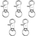 5 pcs mousqueton porte cl�, mousqueton pivotant multifonction, mini mousquetons pivotants de alliage ...