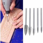 5 pi�ces en acier gravure sur bois sculpture foret menuiserie sculpture racine outils de coupe