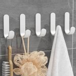 5 pi�ces (blanc)crochet adh�sif 3m autocollants crochet murale salle de bain porte serviette imperm�able ...