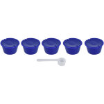 5 pi�ces filtre � caf� r�utilisable 50ml avec cuill�re pour machine dolce gusto - bleu royal