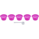 5 pi�ces filtre � caf� r�utilisable 50ml avec cuill�re pour machine dolce gusto - rouge rose