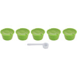 5 pi�ces filtre � caf� r�utilisable 50ml avec cuill�re pour machine dolce gusto - vert prairie