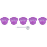 5 pi�ces filtre � caf� r�utilisable 50ml avec cuill�re pour machine dolce gusto - violet