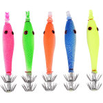 5 pi�ces manches durables leurres lumineux pour calmar et poisson accessoires de p�che