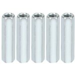 5 pi�ces manchon m6 40mm, �crou hexagonal �crou long tige de hex standoff douille �crou fixations filet�es(m6 ...